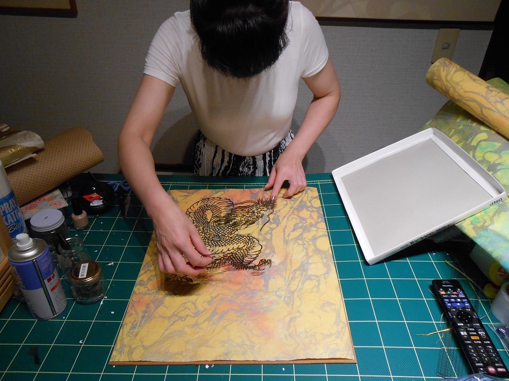 姫路城（白鷺城）！　切り絵原画制作セット・縁起物作品展にどうぞ！_切り絵制作参考画像です。