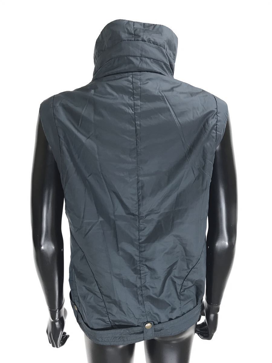 【USED】FILA フィラ ポリエステル フルジップ ハイネック 中綿 ベスト スパンコール グリーン系 緑 レディース LL ゴルフウェア_画像3