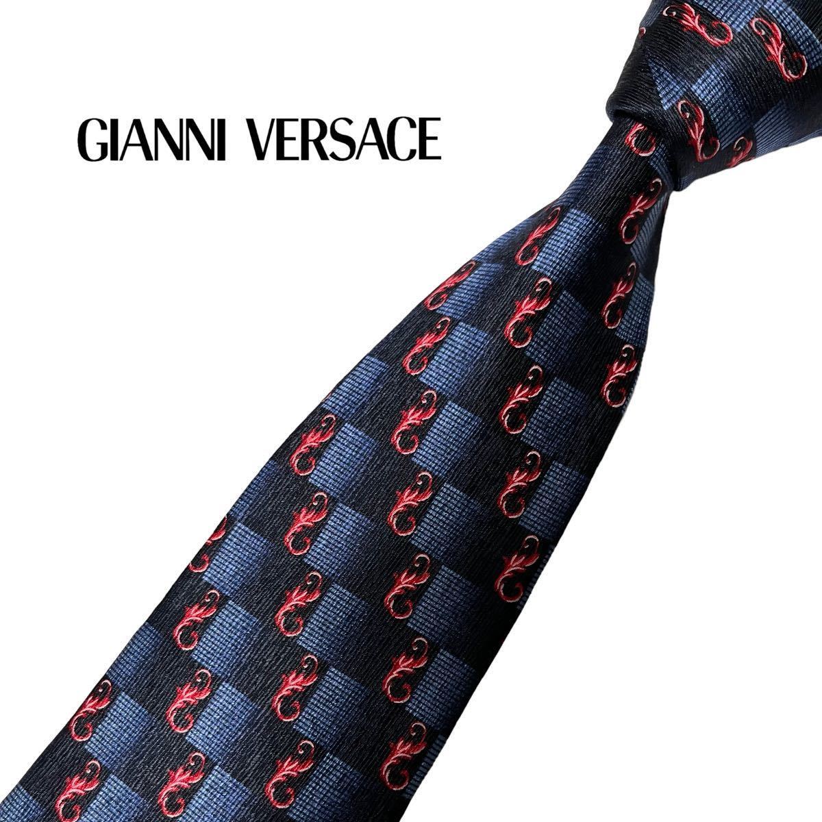 GIANNI VERSACE ネクタイ メドゥーサ柄 ジョルジオアルマーニ USED 中古 m462_画像1