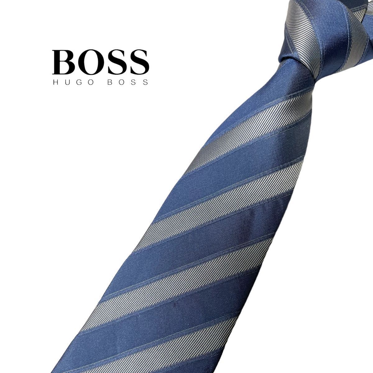 HUGO BOSS necktie reji men taru pattern stripe pattern Hugo Boss USED used m478
