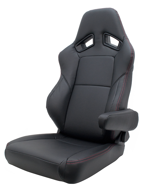 ☆JADE レカロ用シートカバー＆アームレストカバー RECARO SR-7F[ブラック×レッドステッチ]2017年以降☆の画像1