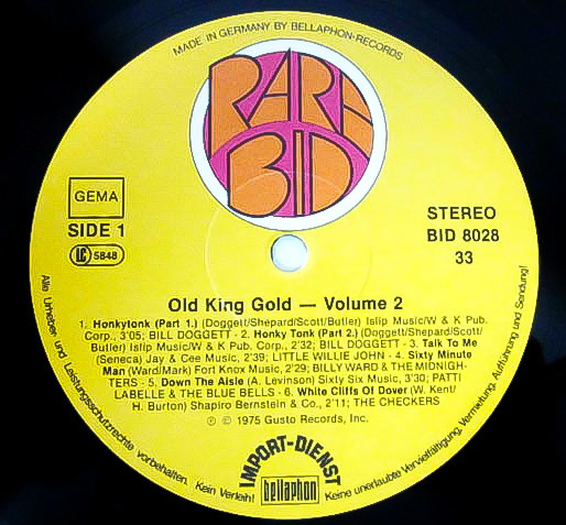 廃盤 LP ★ 1975年 Gusto ★ OLD KING GOLD VOLUME 2 ★ 50's Rock & Roll Doo Wop R&B ドゥーワップ ロックンロール ロカビリー_画像4