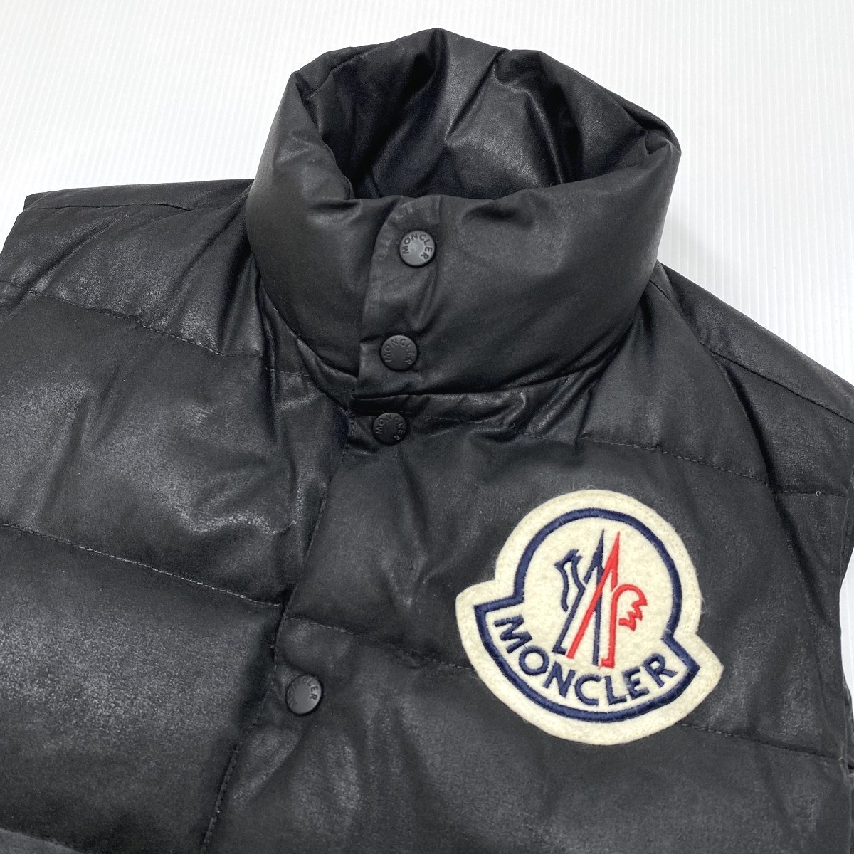 ジュンヤマン コムデギャルソン × MONCLER コーティング ダウンベスト M ブラック 黒 モンクレール JUNYA WATANABE COMME des GARCONS MAN_画像3