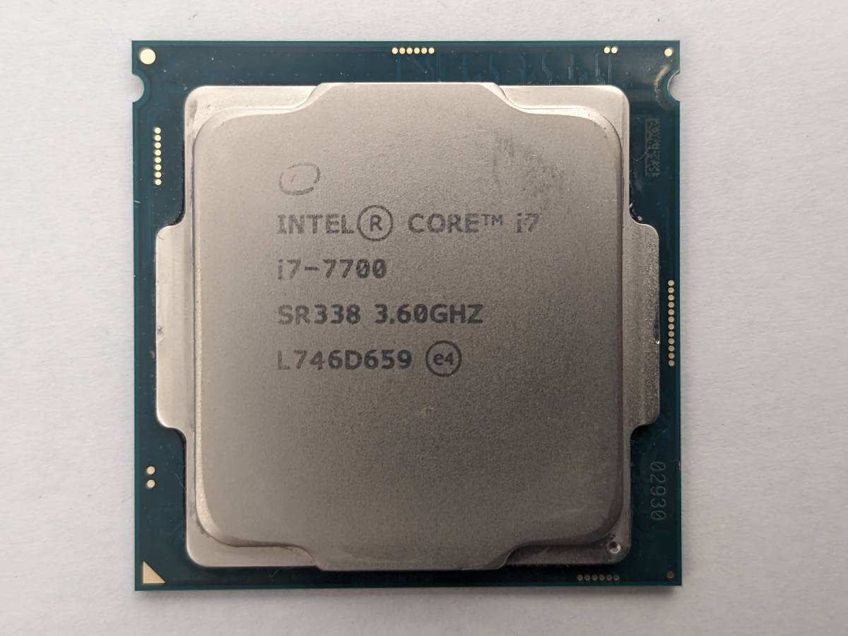 簡易チェック済み Intel Core i7-7700 3.6GHz LGA1151