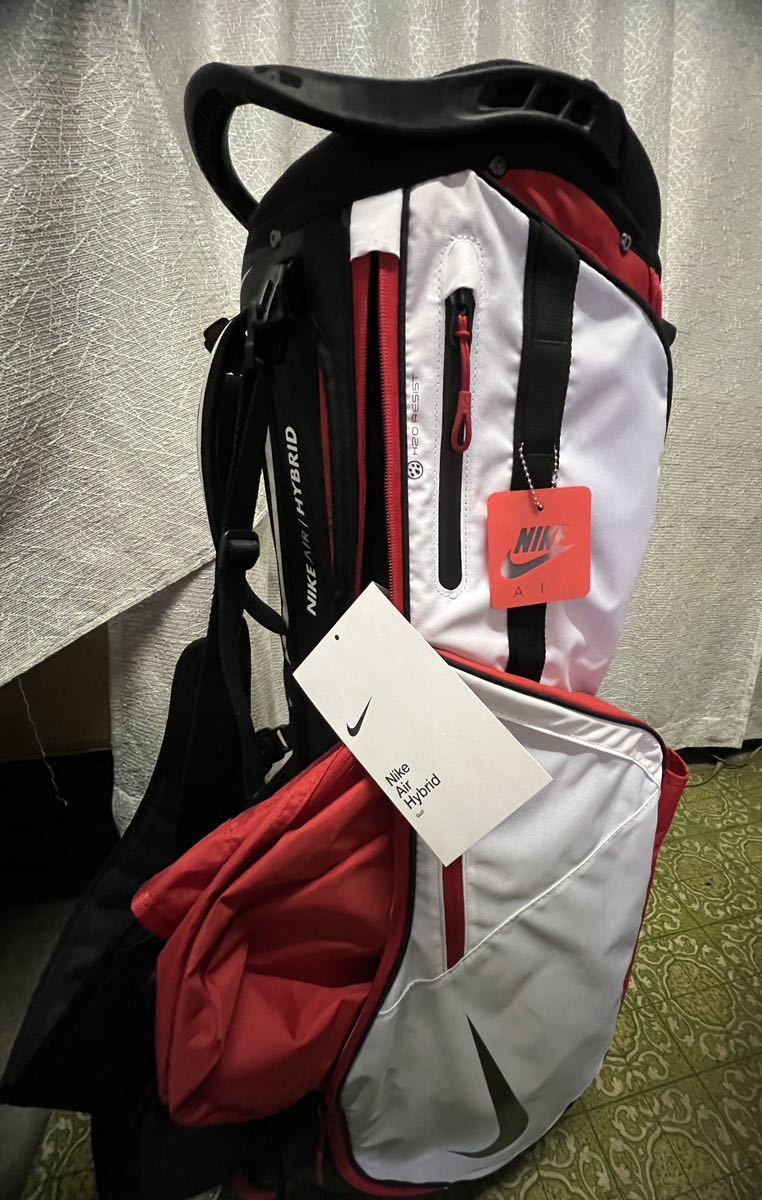  price cut * very popular white / red color 14 division specification *NIKE Nike stand caddie bag air Hybrid 2 GF3007