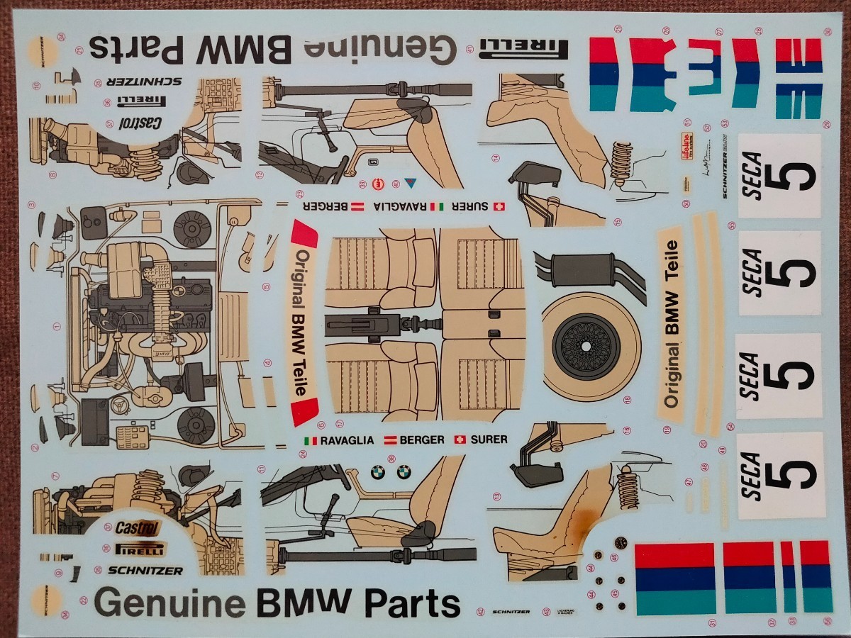 タミヤ 1/24 BMW 635 Csi レーシング用 デカール ジャンク品_画像1