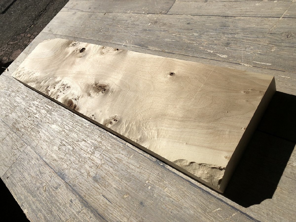 【DK678T】ポプラ 860×205×43㎜ マッパバール 瘤杢 一枚板 材料 天然木 無垢材 木材 希少材 乾燥材 銘木 木工《銘木登屋》_画像5