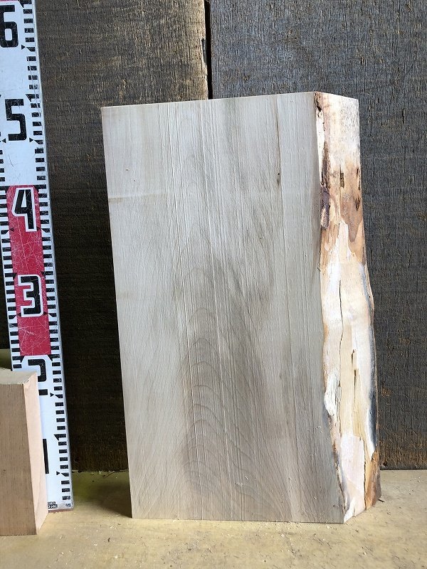 【EF74F】栃 478×～300×54㎜ スポルテッド 極上杢 一枚板 材料 天然木 無垢材 乾燥材 銘木 材木 木工 DIY《銘木登屋》_画像7