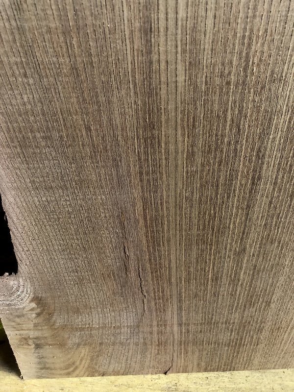 【EI623E】神代欅 420×～375×38㎜ 極上杢 一枚板 材料 天然木 無垢材 乾燥材 銘木 材木 木工 DIY 希少材《銘木登屋》_画像8