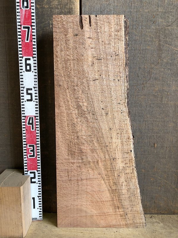 【DL46N】サペリ 720×～320×54㎜ 泡杢 一枚板 材料 天然木 無垢材 木材 希少材 乾燥材 銘木 木工《銘木登屋》_画像7
