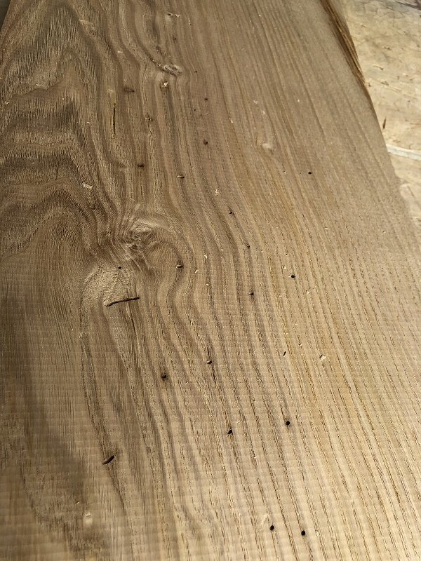 【EH375R】栗 775×290×39㎜ 極上杢 一枚板 材料 天然木 無垢材 乾燥材 銘木 材木 木工 DIY《銘木登屋》_画像6