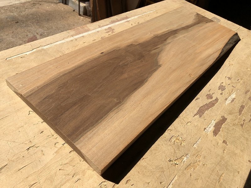 【EK8F】マンソニア 755×265×18㎜ アフリカンブラックウォルナット 一枚板 材料 天然木 無垢材 乾燥材 銘木 材木 木工《銘木登屋》_画像4