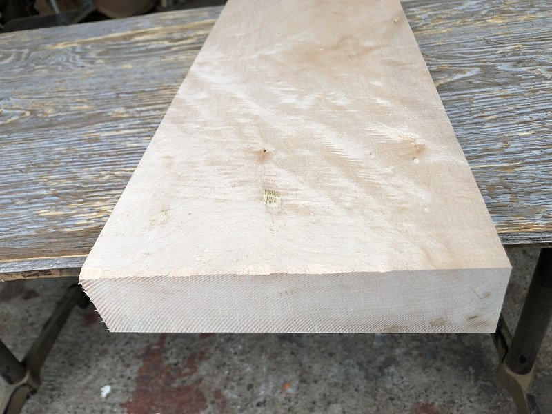 【ED527T】楓 670×193×45㎜ カエデ 極上杢 一枚板 材料 天然木 無垢材 乾燥材 銘木 材木 木工 DIY《銘木登屋》_画像8