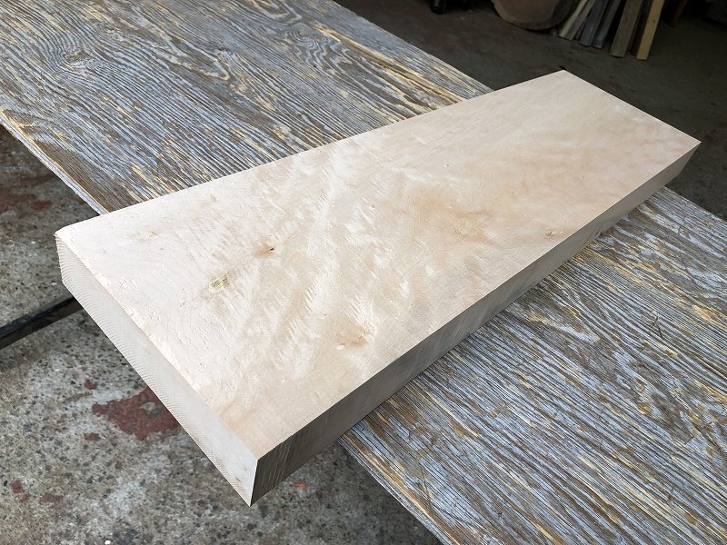 【ED527T】楓 670×193×45㎜ カエデ 極上杢 一枚板 材料 天然木 無垢材 乾燥材 銘木 材木 木工 DIY《銘木登屋》_画像7