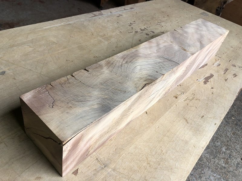 【EH497K】樺 620×95×87㎜ 角材 一枚板 材料 天然木 無垢材 木材 乾燥材 銘木 希少材 DIY 木工 カバ《銘木登屋》_画像5