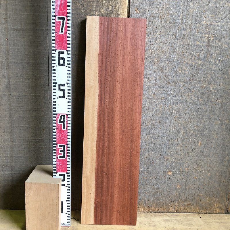 【EJ112U】パドック 713×195×21㎜ 板材 薄板 一枚板 材料 天然木 無垢材 木材 希少材 乾燥材 銘木 DIY《銘木登屋》_画像6