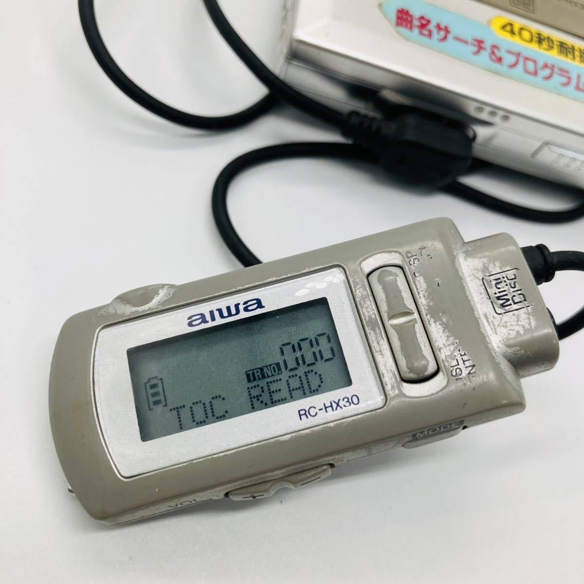 AIWA ポータブルMDプレーヤー AM-HX30 リモコン RC-HX30 (アイワ MDウォークマン WALKMAN)_画像9