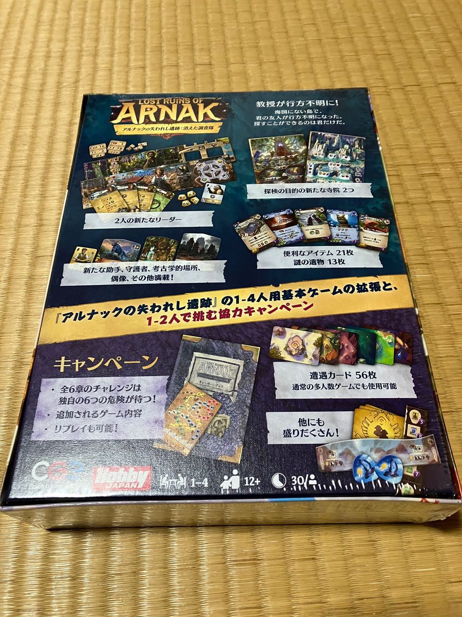 ボードゲーム　アルナックの失われし遺跡:消えた調査隊　日本語版