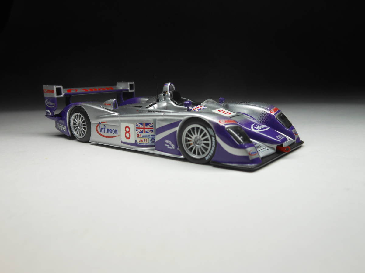 イクソ 1/43 アウディ R8…＃8 A.マクニッシュ / F.ビエラ / P.カッファー … 5位 ル・マン 2004（箱無し）_画像2