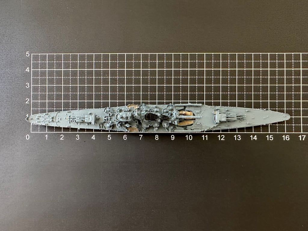 新品 Neptun 1/1250 日本海軍 重巡洋艦 摩耶 ホワイトメタル 艦船模型 完成品 ドイツ製 ウォーターラインシップ 洋上 船舶 金属 小西_画像9