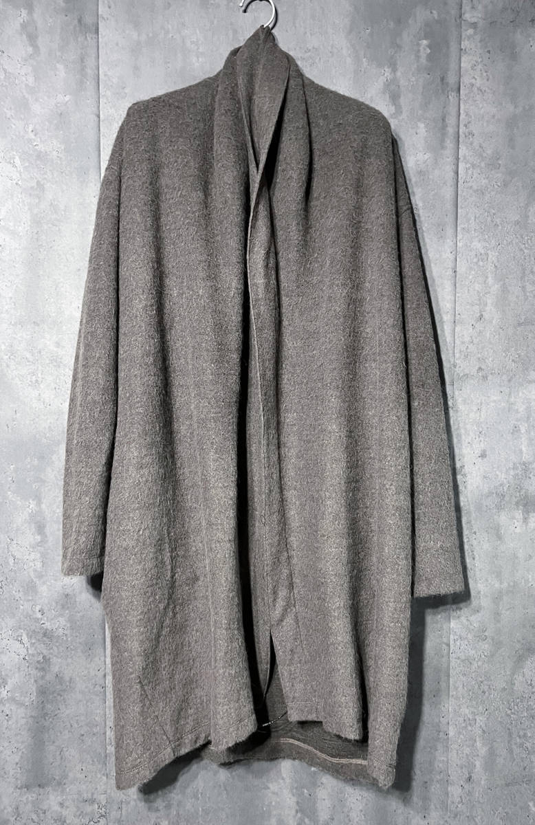 極美品22AW定価64900円 JULIUS ユリウス アルパカ ウール コート ガウン NILoS ニルズ / rickowens drkshdw Yohji Yamamoto GUIDI ニット L_画像7