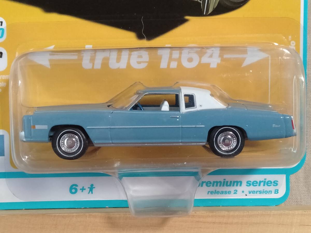 ■未開封■ MINI GT 1/64 AUTOWORLD 1/64 1975 Cadillac Eldorado 青 オートワールド_画像2