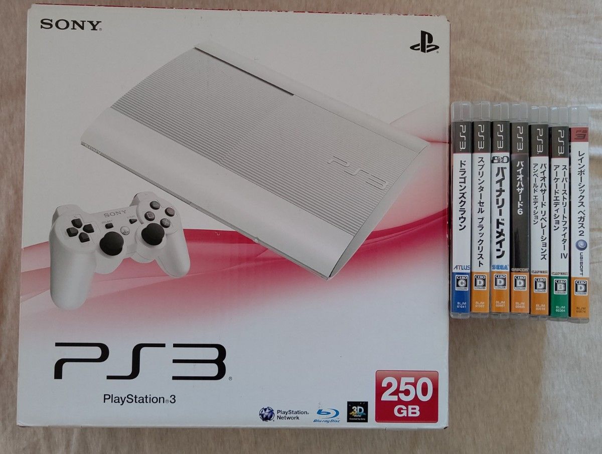 美品】PlayStation 3 クラシック・ホワイト 250GB (CECH-4200BLW) - ゲーム