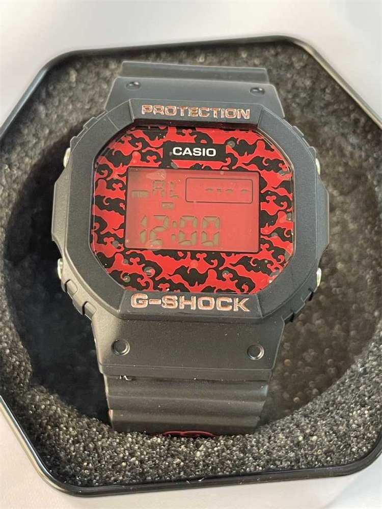 CASIO カシオ G-Shock X Naruto Edition ブランド腕時計 時計 中古 レット ブラック JZ 5_画像1