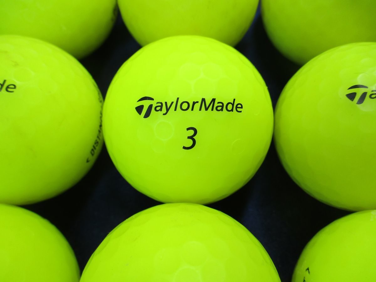 8689【☆☆☆級】テーラーメイド Taylor Made DISTANCE SOFT ◇マットカラーイエロー◇ 30個_画像1