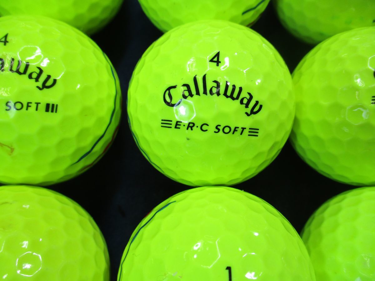 8874【特A級】キャロウェイ Callaway ERC SOFT トリプルトラック［イエロー］24個_画像1