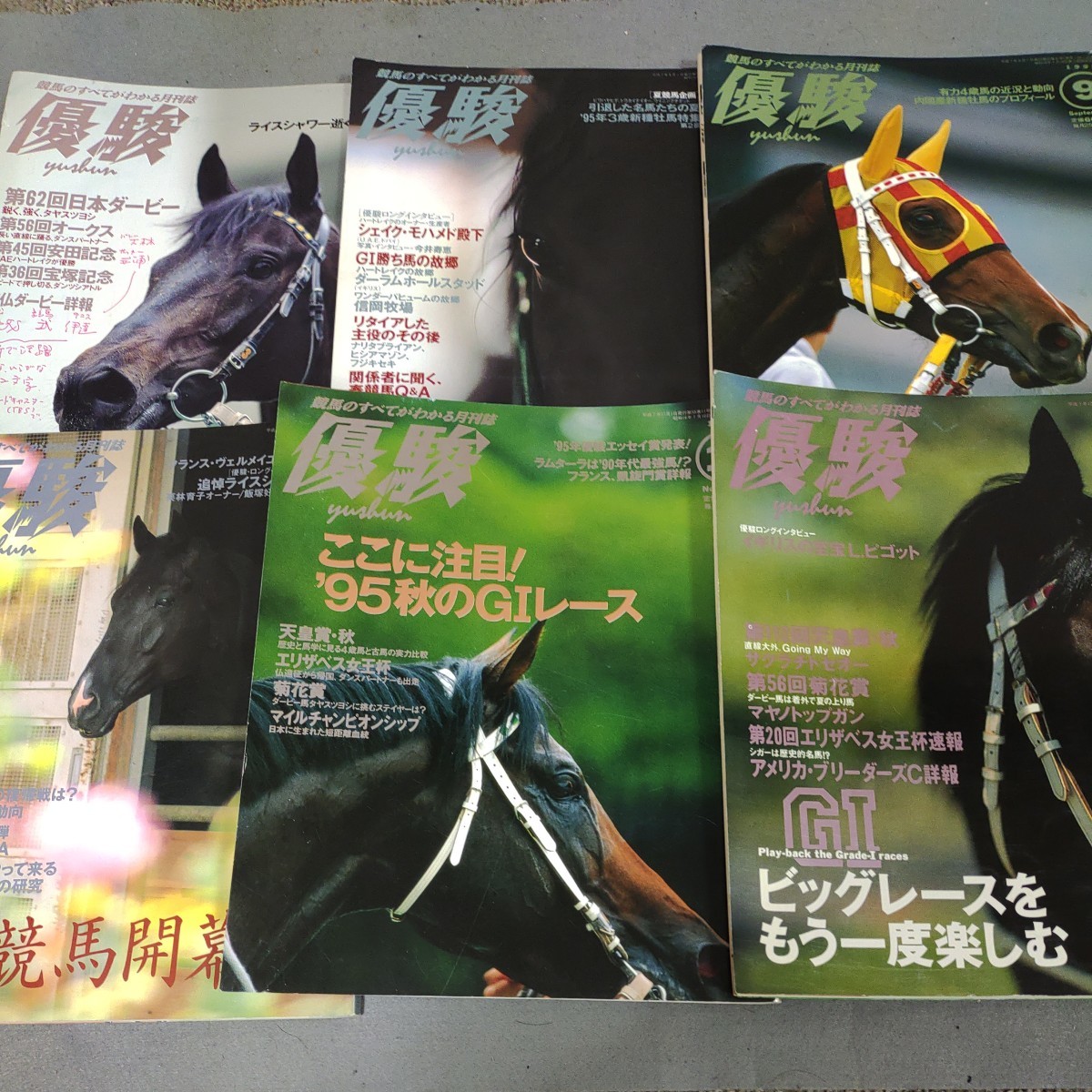  super .*1995 year * through year ..*12 pcs. set * horse racing * Japan Dubey * Sakura chitoseo-*mayano top gun * history * materials * rare 