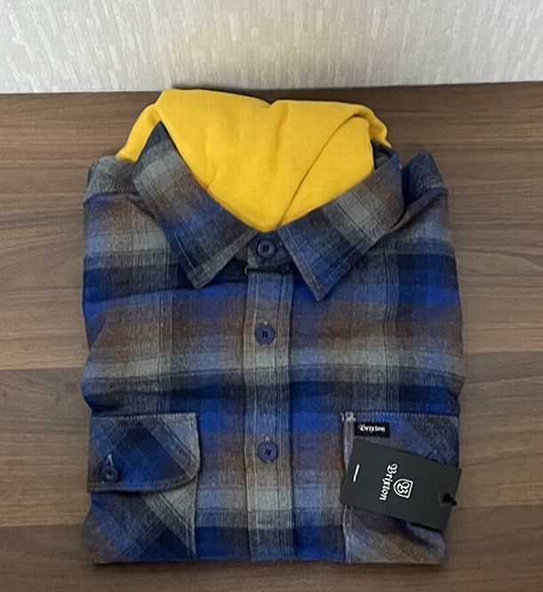 Brixton ブリクストン BOWERY HOOD L/S FLANNEL M シャツ パーカー ネルシャツ チェックシャツ フランネル　ベスト ジャケット