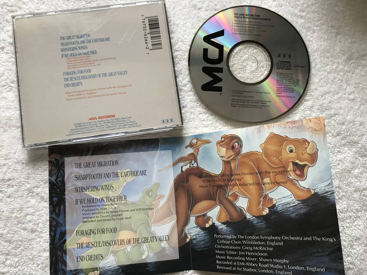 James Horner / The Land Before Time / MCAD-6266, 1988 /「Diana Ross / If We Hold On Together」収録 / The London Symphony Orchestra_画像2