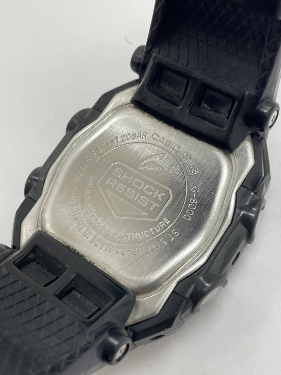 〈時計〉CASIO カシオ　G-SHOCK G-8000 デジタル　メンズ　クオーツ　腕時計【中古/現状品】003595-②_画像6