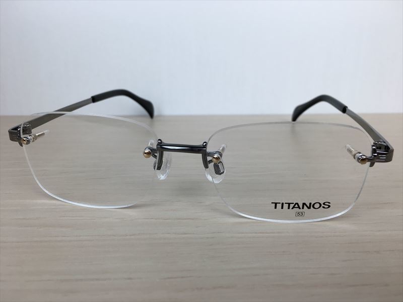 TITANOS（チタノス） T-1433/CB1（グレー） メガネフレーム 53サイズ 新品_画像5
