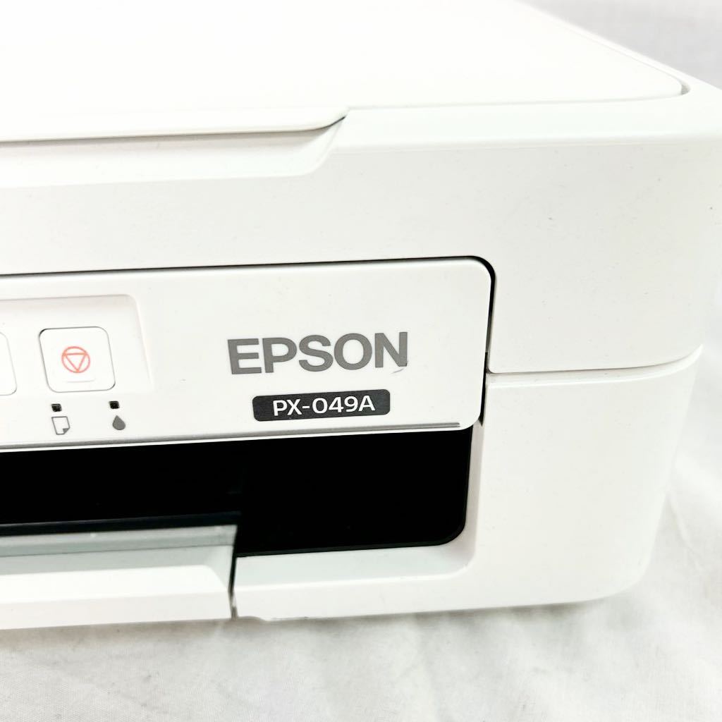 EPSON エプソン インクジェットプリンター PX-049A 通電のみ確認済み ホワイト AC電源コード付属 インク切れ 【otna-615】_画像2