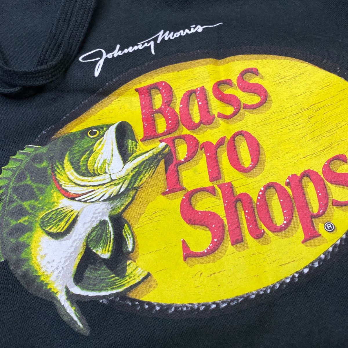 USA正規品 【M】 全米最大級アウトドアブランド Bass Pro Shops バスプロショップス 黒 フリースプルオーバーパーカ (BpsH1)の画像4