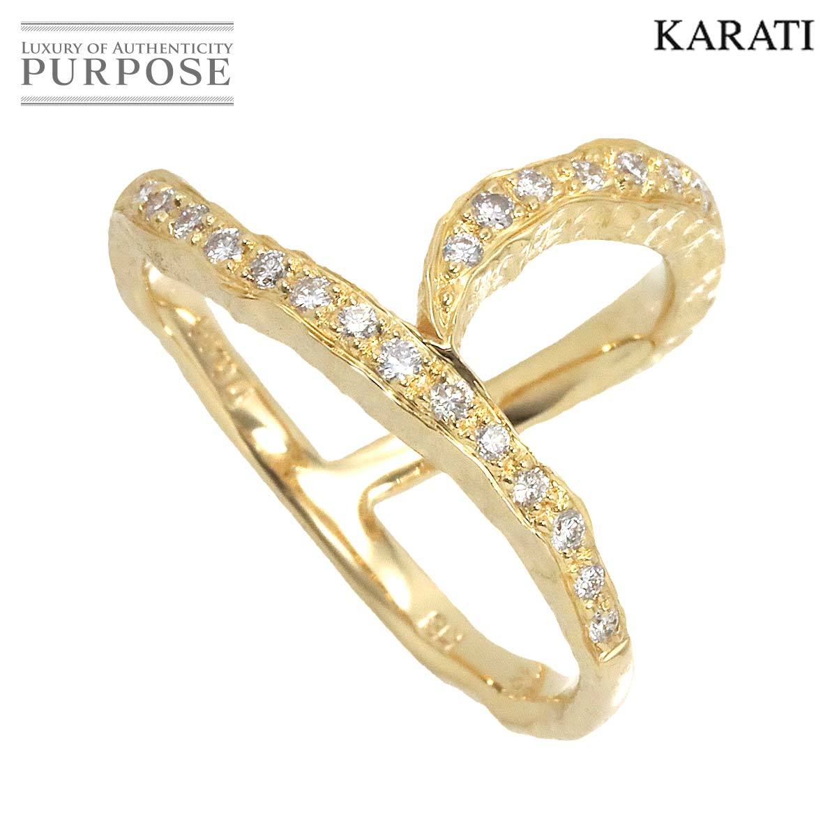 カラッチ KARATI 15号 リング ダイヤ K18 YG イエローゴールド 750 指輪 Diamond Ring 90205664
