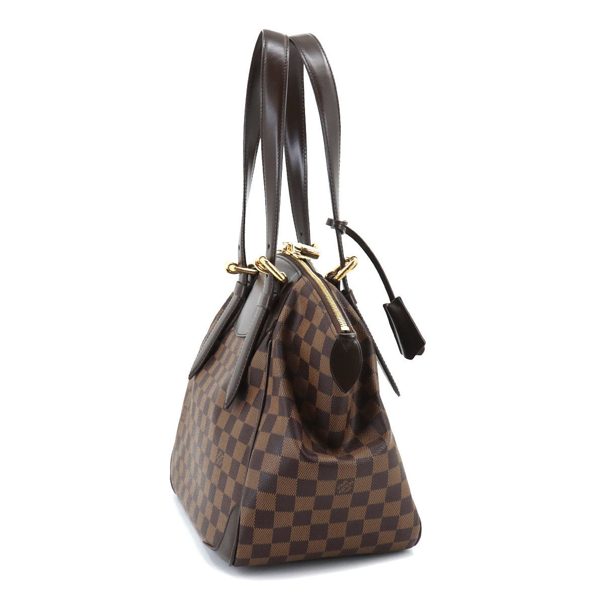 未使用 展示品 ルイ ヴィトン LOUIS VUITTON ダミエ ヴェローナ MM ショルダー バッグ エベヌ N41118 ゴールド 金具 Verona MM 90213142_画像3