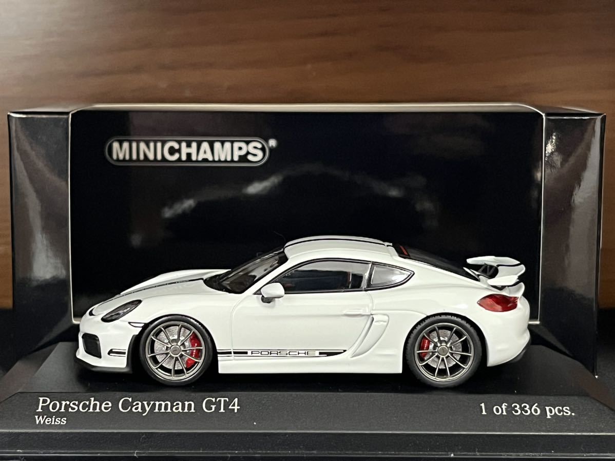 1/43 限定336 ミニチャンプス ポルシェ ケイマン GT4 ホワイト 1:43 Minichamps Porsche Cayman GT4 2016 white_画像3