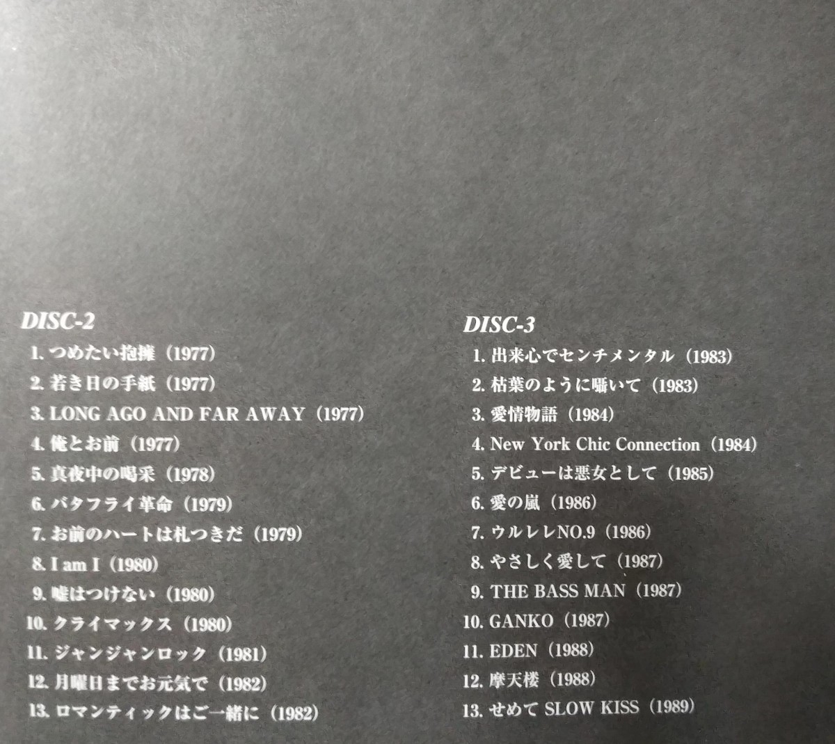 沢田研二「KENJI SAWADA SIDE−B COLLECTION 1971−1989」シングルのB面コレクション CD3枚組 帯付き新品同様_画像5