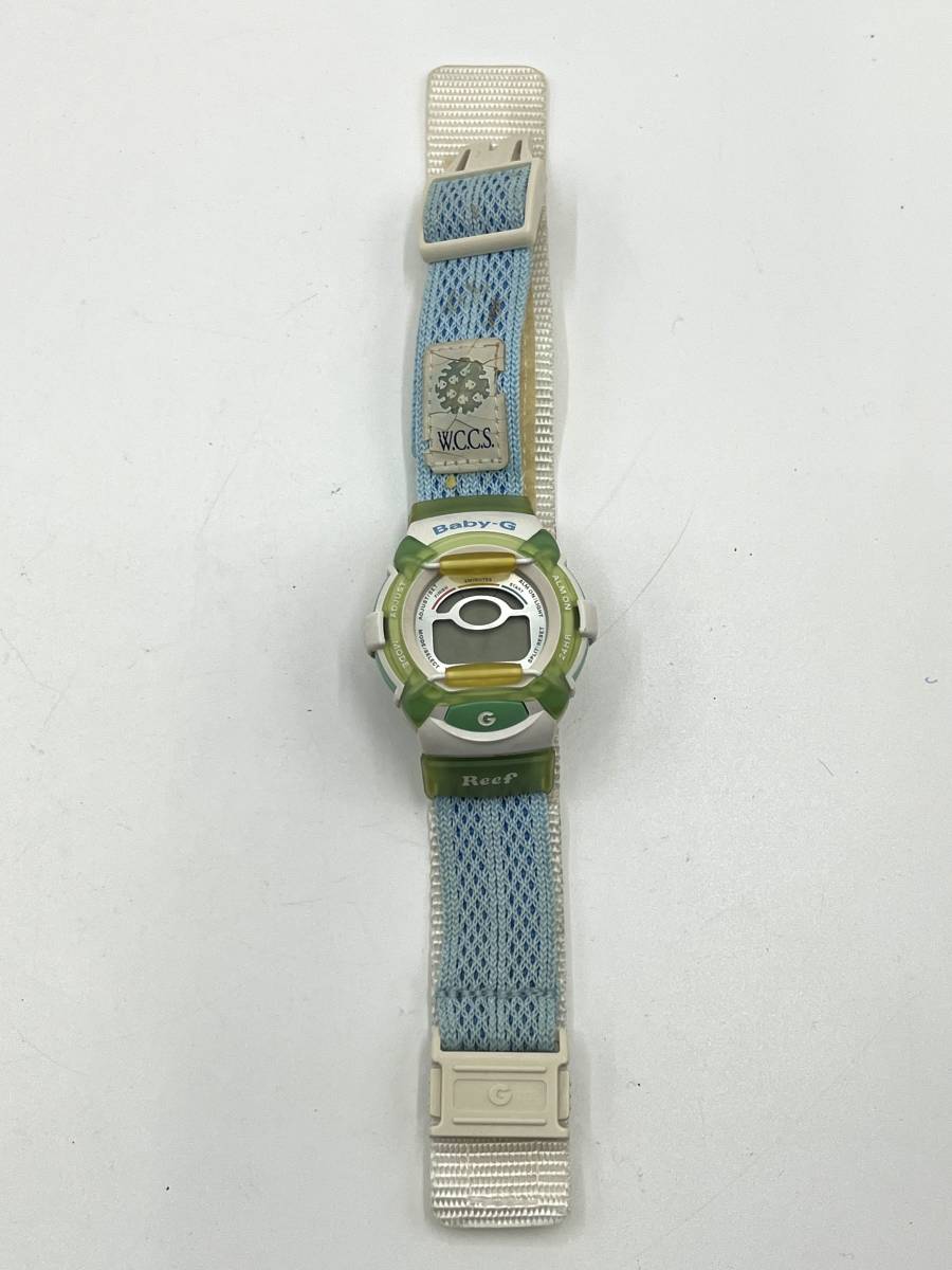 【電池切れ】CASIO カシオ BABY-G ベビージー クォーツ 腕時計 デジタル文字盤 ライトグリーン×ライトブルー Reef ユニセックス  BG-200WC