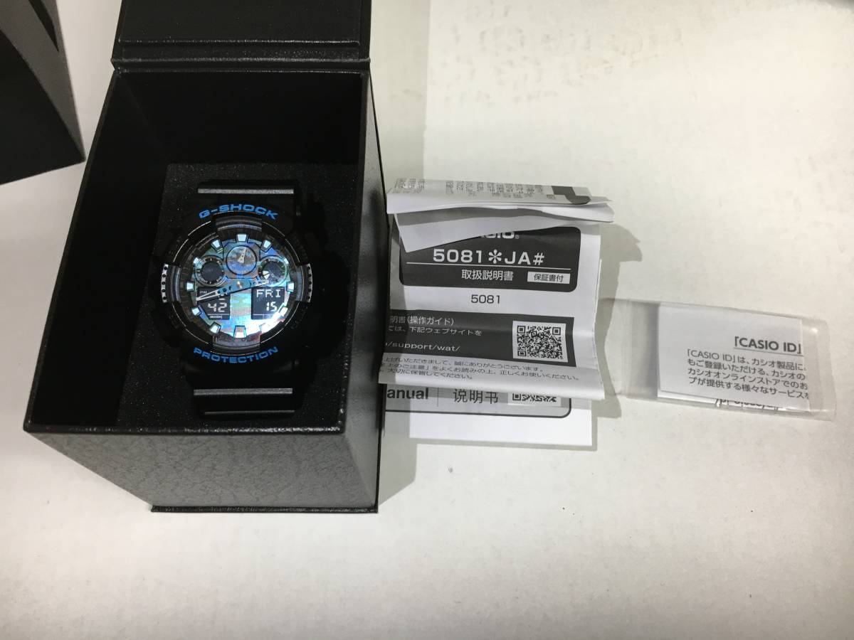 K158[LP]68(腕時計) 美品 CASIO/カシオ G-SHOCK クォーツ GA-100CB カモフラージュ柄 11/14S出品_画像2