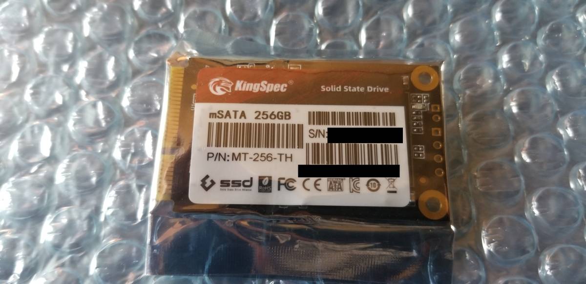 新品 KingSpec製 256GB mSATA SSD MT-256-TH 送料120円～_画像1