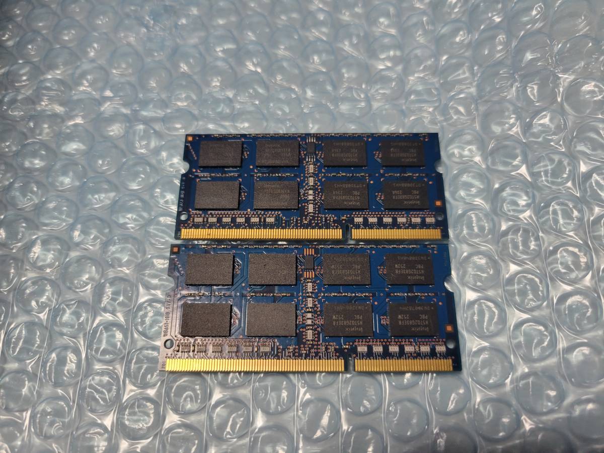 即決 hynix製 DDR3 4GB×2枚 合計8GB PC3-12800S SO-DIMM PC3-8500S互換 PC3-10600S互換 送料120円～_画像2