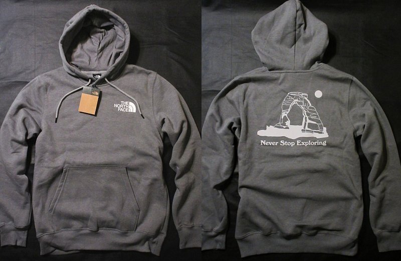 本物正規◆ノースフェイス◆スウェットパーカー PLACES WE LOVE HOODIE■XL■グレー /MEDIUM GREY■新品/アメリカ限定/DYY/裏地起毛_画像1