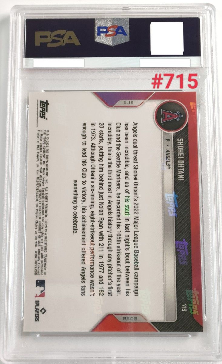 PSA10 topps now 2022 #715 ohtani 大谷翔平 MVP