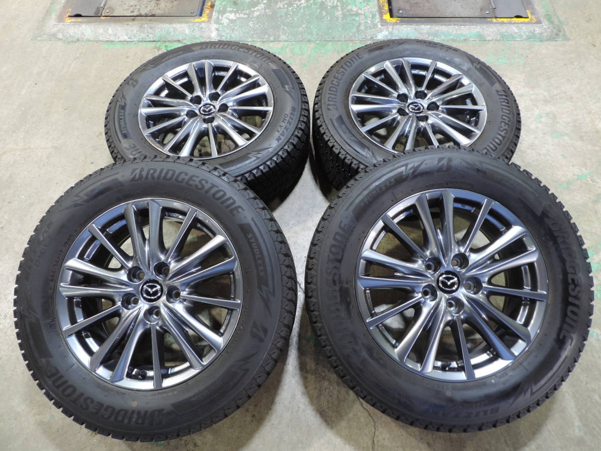 【中古スタッドレスセット】 ブリヂストン DM-V3 225/65R17 20年製 ＆ マツダ CX-5 KF系 純正 17インチ 7J +45 5H114.3 BS ブリザック 冬_画像1