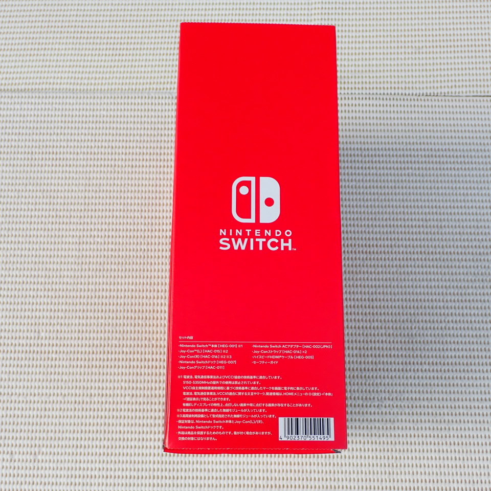 未使用品 Nintendo Switch ニンテンドースイッチ 有機ELモデル マリオレッド 本体 HEG-S-RAAAA_画像3