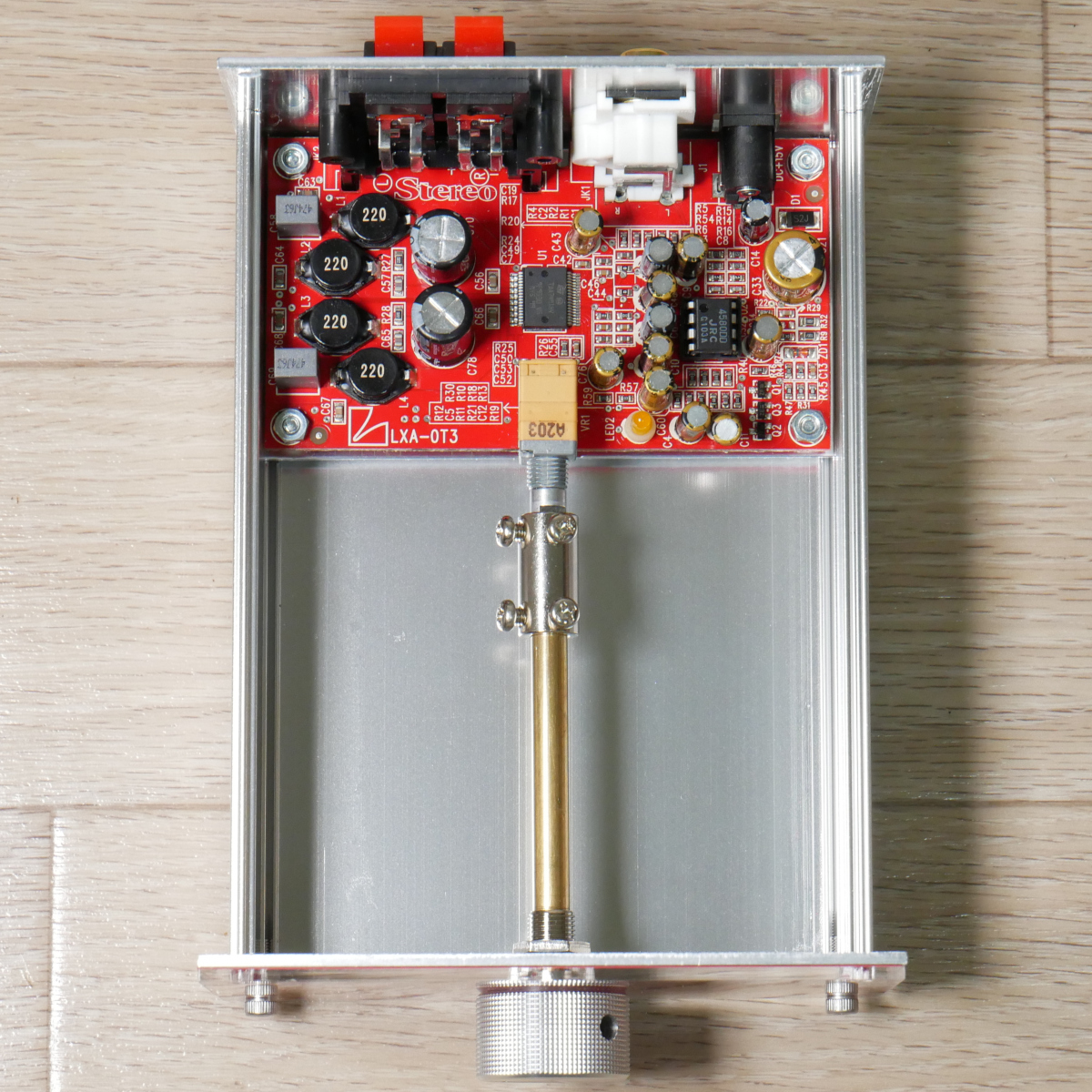 LUXMAN / Stereo ラックスマン LXA-OT3 D級アンプキット 12W+12W (8Ω) 共立アルミケース組込・社外品アダプター付属_画像3